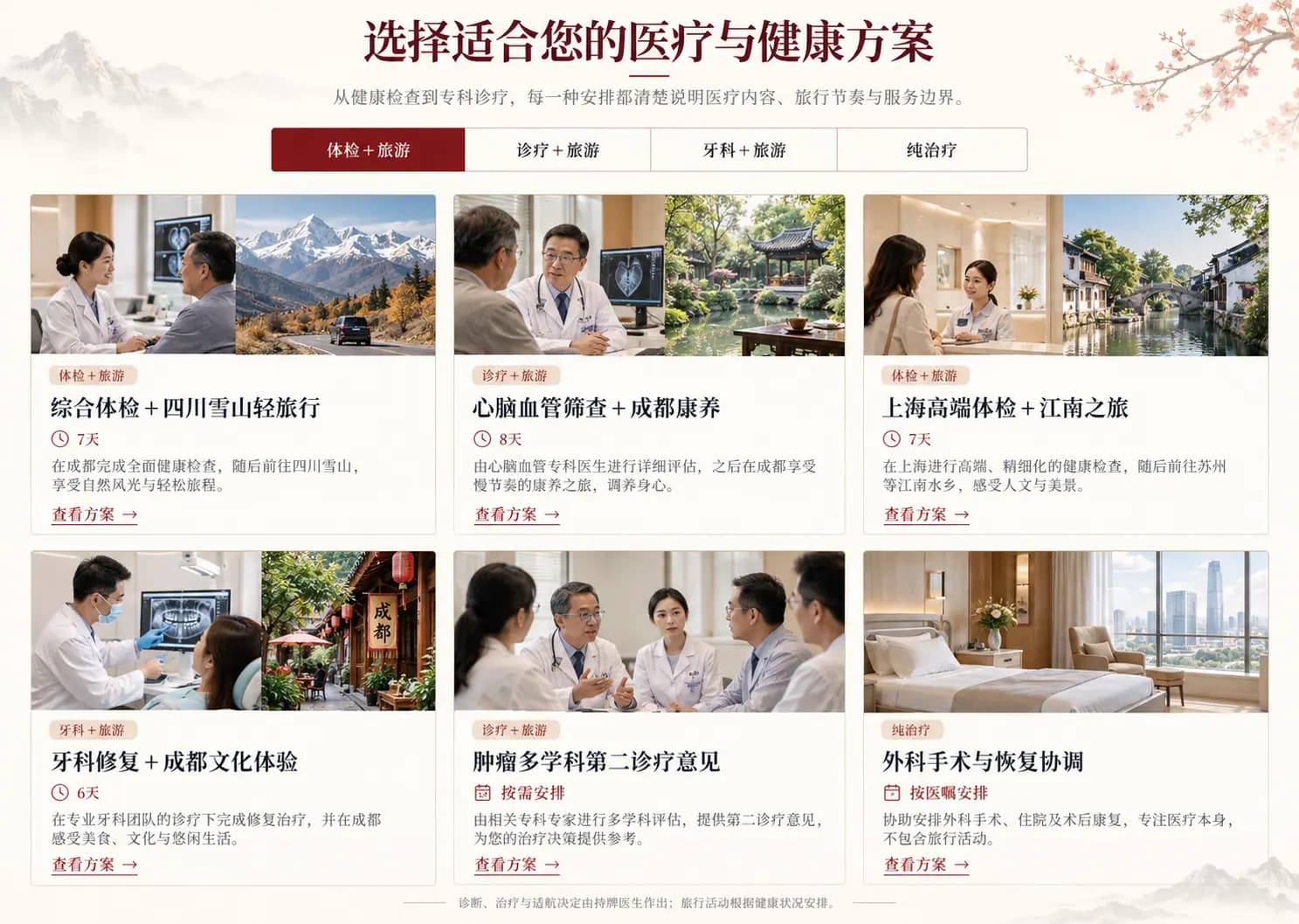 国际访客与中国顾问在山水景观前沟通行程
